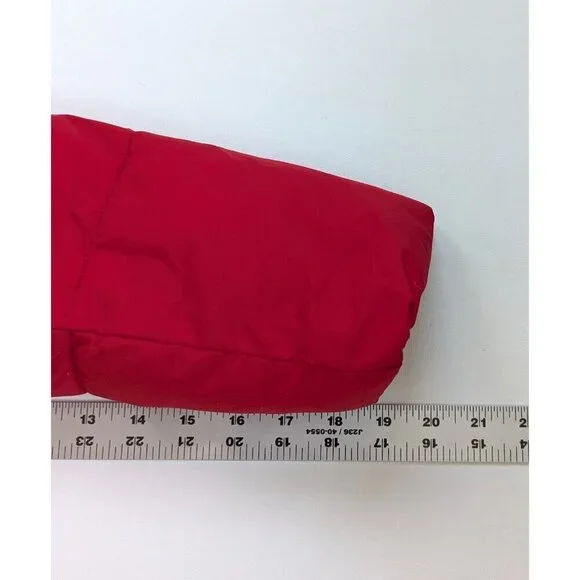 Tommy Hilfiger Tommy Jeans Cropped Women's Red Puffer Jacket Size M - Picture 13 of 15